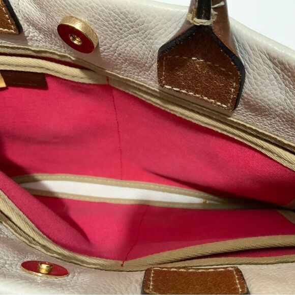 DOONEY AND BOURKE WHITE BROWN HANDBAG TASSELS - Picture 13 of 16